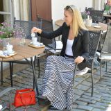 Dámská sukně dlouhá černobílá elegance vel. M