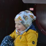 Set homeless čepice a nákrčníku stavba na bílé vel. 52 (obvod hlavy 51-54 cm)