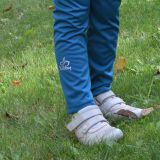 Zateplené elastické softshellové legíny petrolej vel. 116