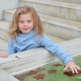 Mikina s bohatou kapucí světle modrý třpyt vel. 86