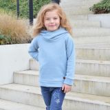 Mikina s bohatou kapucí světle modrý třpyt vel. 86