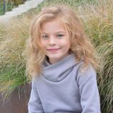 Mikina s bohatou kapucí šedý třpyt vel. 86