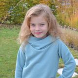 Mikina s bohatou kapucí mintový třpyt vel. 86