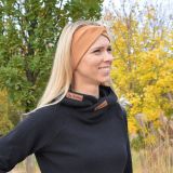 Dámská mikina s bohatou kapucí struktura černá vel. 34