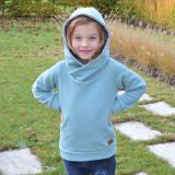 Mikina s bohatou kapucí mintový třpyt vel. 128