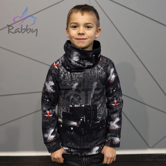 Mikina s vysokým límcem formule - kamion vel. 140