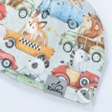 Klasická čepice zvířátka závodníci vel. 46 (obvod hlavy 45-48 cm)