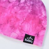 Klasická čepice fuchsiový mramor vel. 40 (obvod hlavy 39-42 cm)