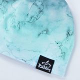 Klasická čepice tyrkys mramor vel. 48 (obvod hlavy 47-50 cm)