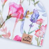 Jednovrstvá klasická čepice vodní květy vel. 40 (obvod hlavy 39-42 cm)