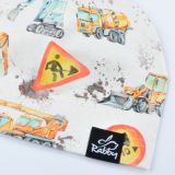 Jednovrstvá klasická čepice stavba na bílé vel. 40 (obvod hlavy 39-42 cm)