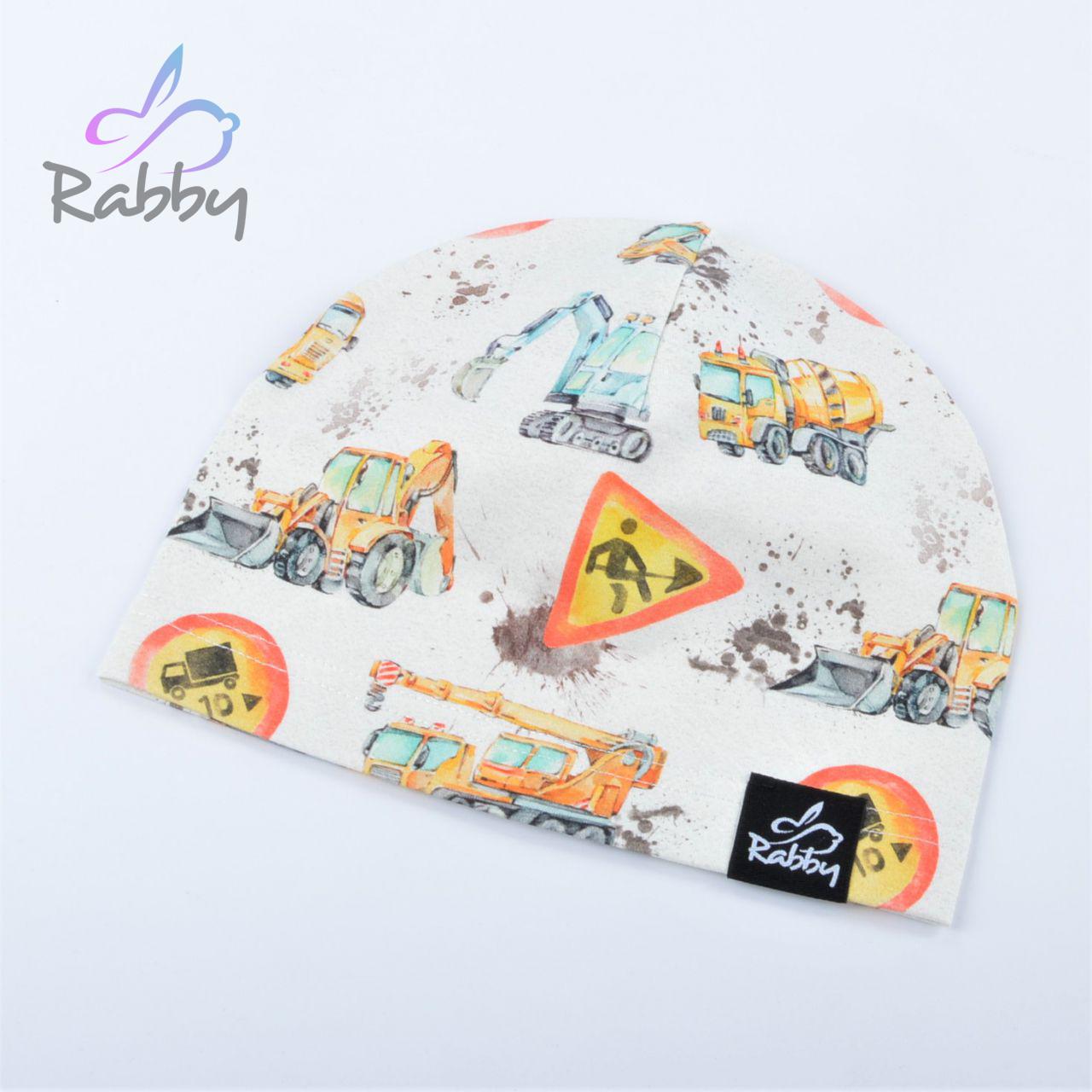 Jednovrstvá klasická čepice stavba na bílé vel. 54 (obvod hlavy 53-56 cm)