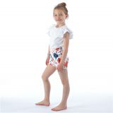 Dívčí kraťasy červené květy vel. 122