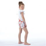 Dívčí kraťasy červené květy vel. 122