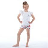 Dívčí kraťasy červené květy vel. 140