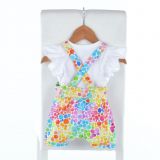 Rostoucí laclové kraťasy barevné puntíky vel.  80