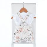 Rostoucí laclové kraťasy meruňkové květy vel.  80