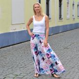 Dámská sukně dlouhá fialové květy vel. XL