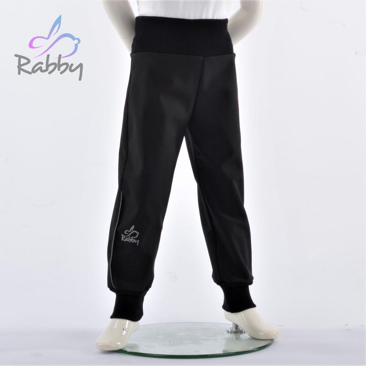 Zimní softshellové kalhoty černé - klasický střih vel. 110