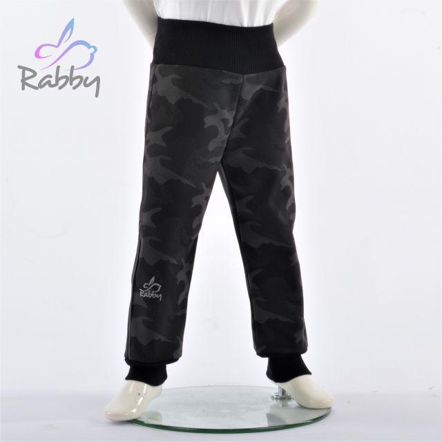 Zimní softshellové kalhoty reflexní maskáč - klasický střih vel.  92