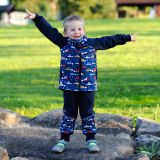 Softshellová bunda auta na modré vel.  80