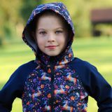 Softshellová parka koně na modré vel. 110