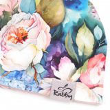 Klasická čepice barevné květy vel. 52 (obvod hlavy 51-54 cm)