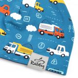 Klasická čepice auta na modré vel. 46 (obvod hlavy 45-48 cm)