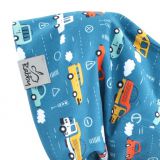 Set homeless čepice a nákrčníku auta na modré vel. 52 (obvod hlavy 51-54 cm)