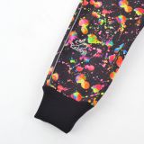 Zimní softshellové kalhoty neon cákance - klasický střih vel.  98