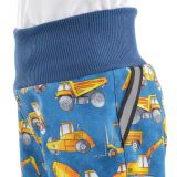 Zimní softshellové kalhoty stavba - klasický střih vel.  98