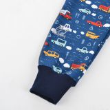 Zimní softshellové kalhoty auta na modré - klasický střih vel. 104