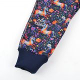 Zimní softshellové kalhoty koně na modré - klasický střih vel. 104