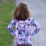 Mikina s oušky fialkové květy vel.  74