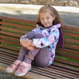 Mikina s oušky fialkové květy vel.  74