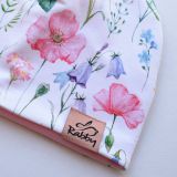 Klasická čepice luční kvítí  vel. 42 (obvod hlavy 41-44 cm)