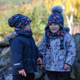 Set zimní ušanky a nákrčníku liška vel. 50 (obvod hlavy 49-52 cm)