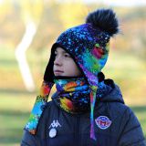 Set zimní ušanky a nákrčníku barvy vel. 50 (obvod hlavy 49-52 cm)