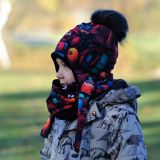 Set zimní ušanky a nákrčníku spider vel. 48 (obvod hlavy 47-50 cm)