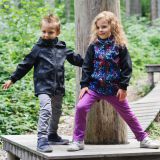 Zateplené elastické softshellové legíny fialové vel. 140