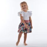 Balonová sukně barevné květy vel. 6-8 let