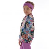 Bomber mikina na zip barevné květy vel. 98