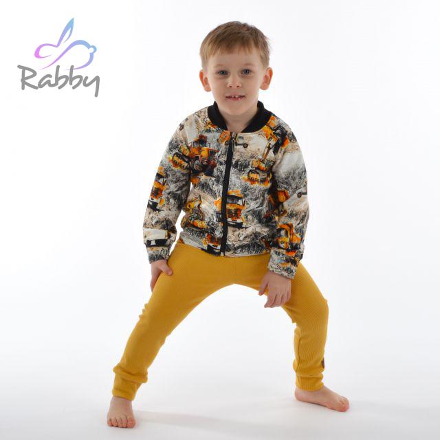 Rostoucí basic legíny s nápletem Ottoman hořčice vel. 68/74