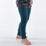 Rostoucí basic legíny s nápletem Ottoman petrolej vel. 92/98