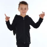 Mikina s oušky černá s maskáčem vel. 128