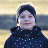 Softshellová bunda zlatá srdíčka na černé vel. 140