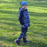 Jarní softshellová bunda auta na modré vel.  86