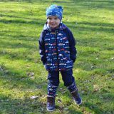 Jarní softshellová bunda auta na modré vel.  86