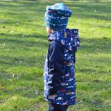 Jarní softshellová bunda auta na modré vel.  86