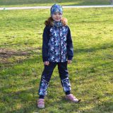 Jarní softshellová bunda jednorožci na modré vel. 116